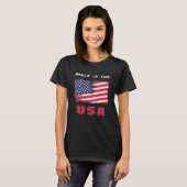 T-shirt Patriot USA femmes noires (Devant entier)