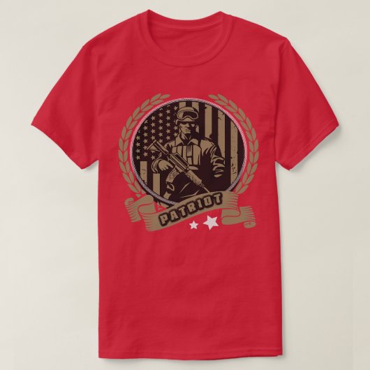 T-shirt Patriote américain (2) (Design devant)