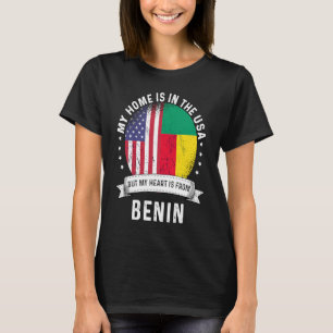 T-shirt Patriote Beninais Américain Fier Accueil USA Fla