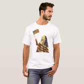 T-shirt Patriotic American Flag Ghost Halloween (Devant entier)