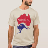 T-shirt Patriotic Aussie Flag Map  (Devant)