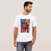 T-shirt Patriotic Basketball 4th Of July (Devant entier)