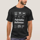 T-shirt Patriotic Belizean Patriotism Belize Country Pride (Devant)