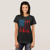 T-shirt Patriotic Bow Hunting   Usa American Flag Arrows T (Devant entier)