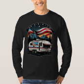 T-shirt Patriotic Camping And Caravan Adventure USA  1 (Devant)