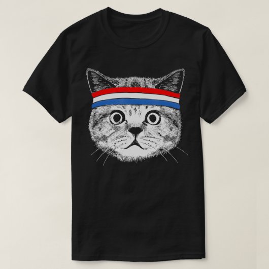 T-shirt Patriotic Cat July Fourth USA American Flag 4th o (Design devant)