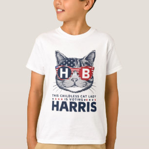 T-shirt Patriotic Cat Lady for Harris