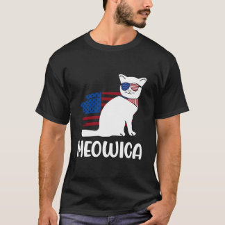 T-shirt Patriotic Cat Meowica 4Th Of July Kitten