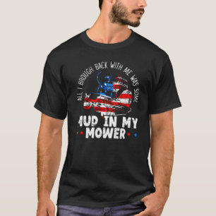 T-shirt Patriotic Farmer Mowing Usa Flag Farmer Farming