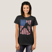 T-shirt Patriotic Flag Baseball Softball 4 Th Of July Play (Devant entier)