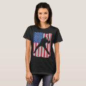 T-shirt Patriotic Flag Baseball Softball 4 Th Of July Play (Devant entier)