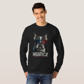 T-shirt Patriotic Frenchie Dog Murica 4th of July French B (Devant entier)