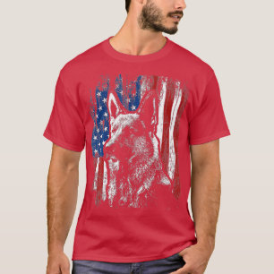 T-shirt Patriotic-German-Shepherd-American-Flag Dog Gift M