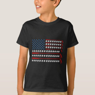 T-shirt Patriotic Golf Usa Drapeau Golf Clubs 4 juillet Go