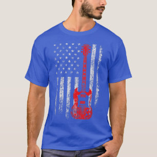 T-shirt Patriotic Guitarist Electric Bass Guitar Player