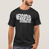T-shirt Patriotic Home State Map Nebraska Text Shape De (Devant)