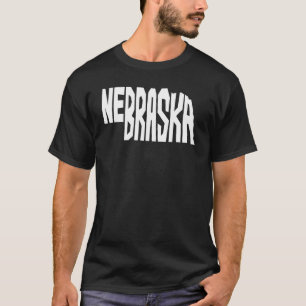 T-shirt Patriotic Home State Map Nebraska Text Shape De