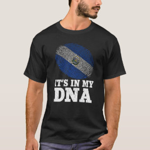 T-shirt Patriotic It's In My Dna Fingerprint El Salvador F