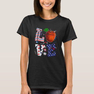 T-shirt Patriotic Love Enseignant 4 Juillet American Indep