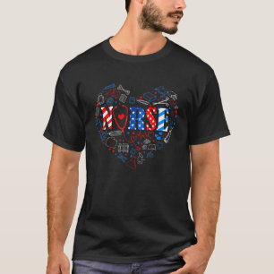 T-shirt Patriotic Nurse Nursing Happy 4th Of July Independ