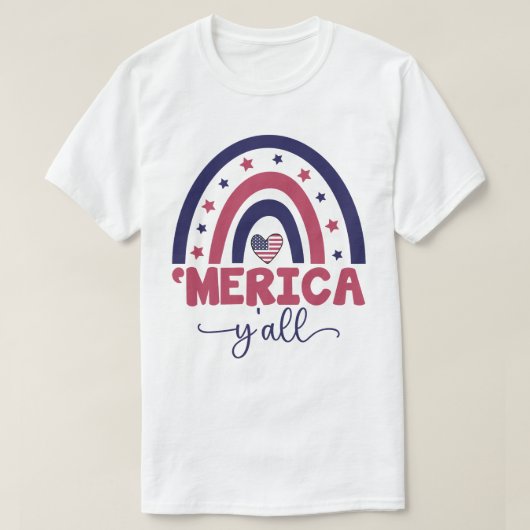 T-shirt Patriotic Shirt, Independence Day merica 4th  (Design devant)