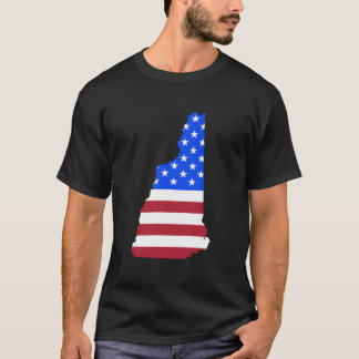 T-shirt Patriotic State Of New Hampshire Usa Flag For