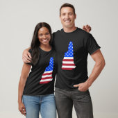 T-shirt Patriotic State Of New Hampshire Usa Flag For (Unisexe)