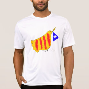 T-shirt Patriotic Symbol, Catalonia freedom dove.