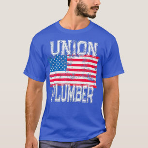 T-shirt Patriotic Union Plumber Travailleur Vintage