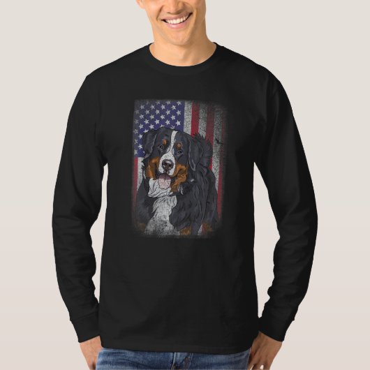 T-shirt Patriotic USA Flag Australian Shepherd for Lab Own (Devant)