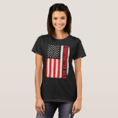 T-shirt Patriotic Volunteer Fireman Firefighter Dad Americ (Devant entier)