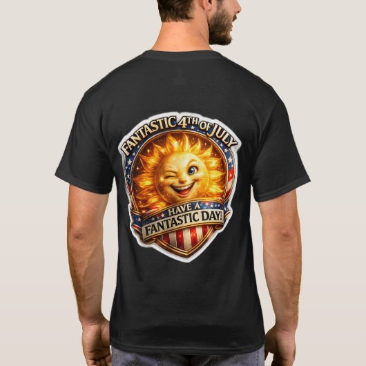T-shirt Patriotic winking son fourth of July celebration b (Dos)