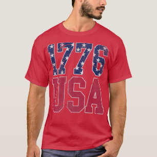 T-shirt Patriotique 1776 USA Amérique 4 juillet Indépendan