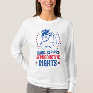 T-shirt Patriotique 4 juillet Étoiles rayures Reproductive