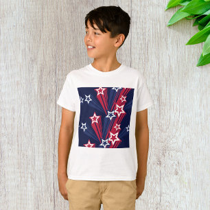 T-shirt Patriotique 4 juillet Étoiles Rouge Blanc Et Bleu