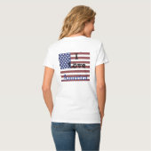 T-shirt patriotique 5 de liberté de bleu de (Dos entier)