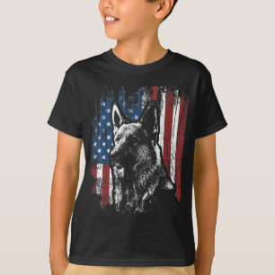 T-shirt Patriotique allemand berger américain Drapeau cade