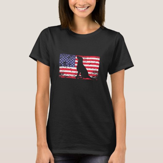 T-shirt Patriotique Allemand Raccourci Pointeur Gsp Chien (Devant)