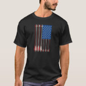 T-shirt Patriotique Américain Drapeau Bow Et Arrow Archeri (Devant)