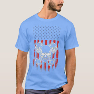 T-shirt Patriotique Américain Drapeau Piston Muscle Enthus