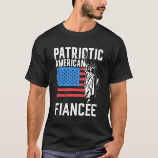 T-shirt Patriotique Américain Fiancã©E États-Unis Patriote