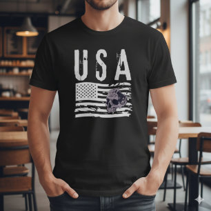 T-shirt patriotique américain gothique
