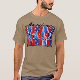 T-shirt Patriotique Américaine Grand-Mère Joyeux 4 Juil