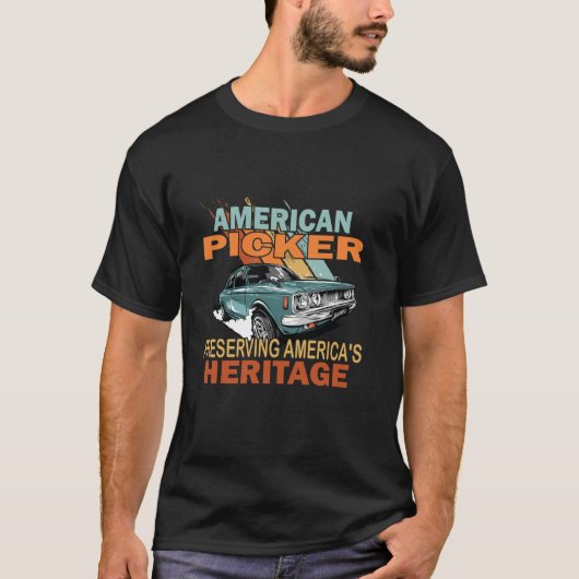 T-shirt Patriotique American Heritage Pickers Long Sleeve  (Devant)