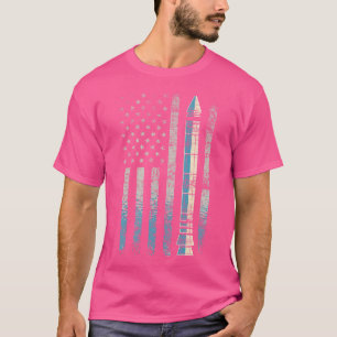 T-shirt Patriotique American Physics Usa Drapeau Ast