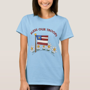 T-shirt Patriotique bénissez nos troupes