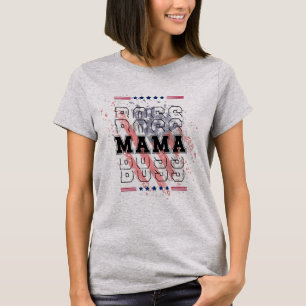 T-shirt Patriotique Boss Mama Étoiles Bleues Bla