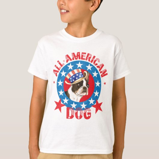 T-shirt Patriotique Boston Terrier (Devant)