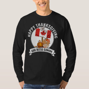 T-shirt Patriotique CANADIENNE MERCI DE DONNER Dieu béniss