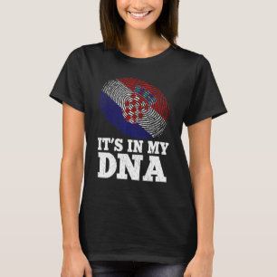 T-shirt Patriotique C'est dans mon ADN empreintes digitale